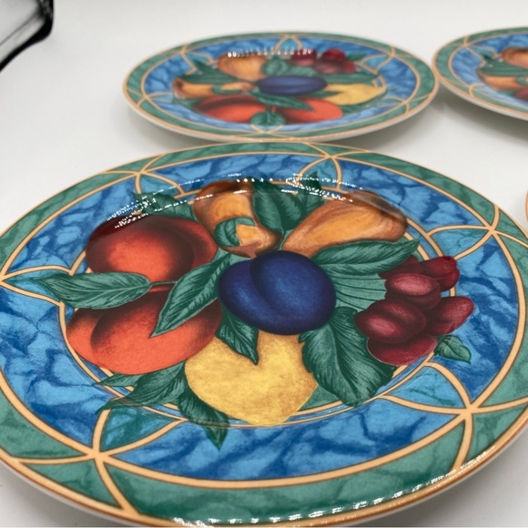Casual Victoria & Beale Forbidden Fruit 7.5” Plates Fine Translucent Porcelain - Picture 5 of 10